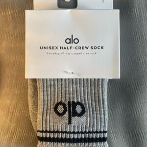 ALO Yoga Gray and Black Socks